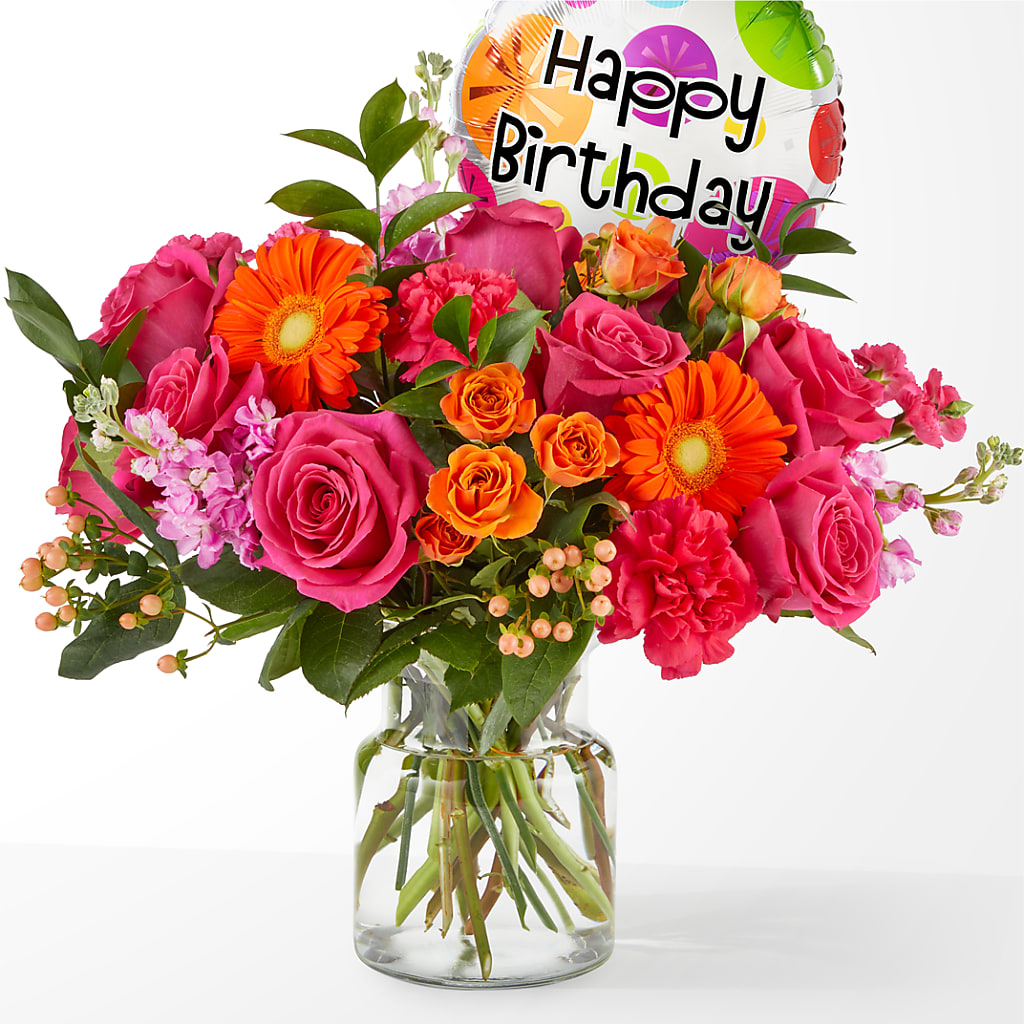 Fiesta Bouquet with Birthday Balloon – SOBEY'S, Mississauga ON
