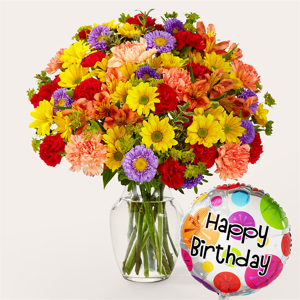 Kaleidoscope Bouquet with Birthday Balloon – SOBEY'S, Mississauga ON