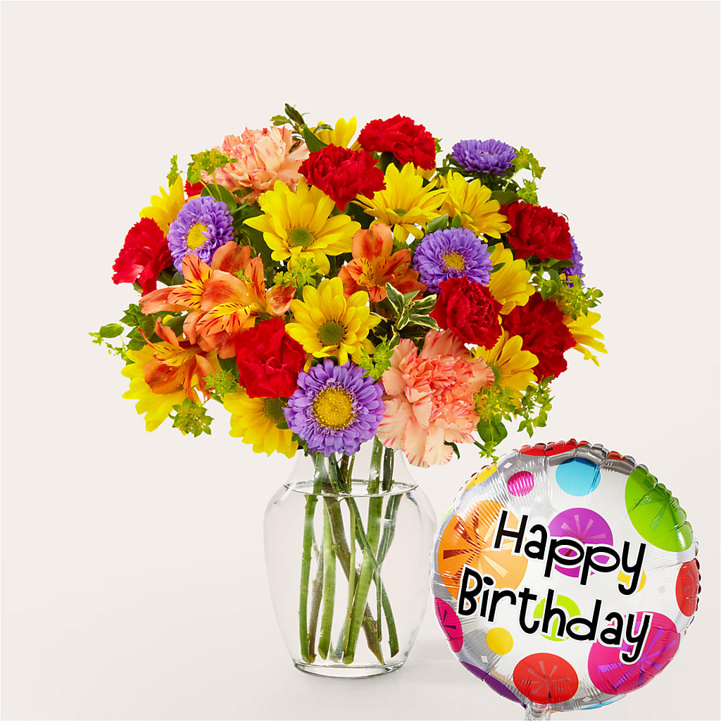 Kaleidoscope Bouquet with Birthday Balloon – SOBEY'S, Mississauga ON