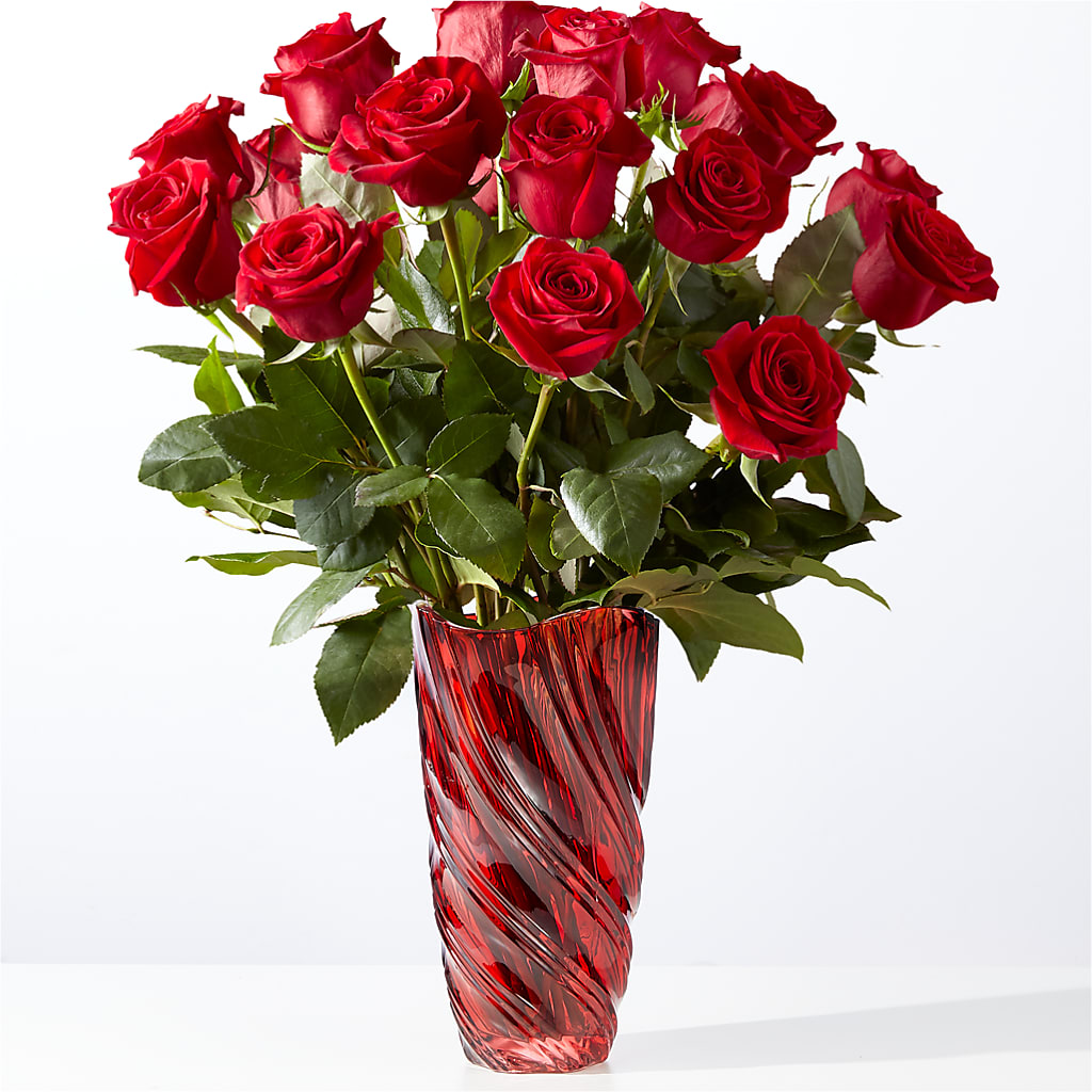 Classic Love Red Rose Bouquet with Luxe Swirl Vase – SOBEY'S, Mississauga ON