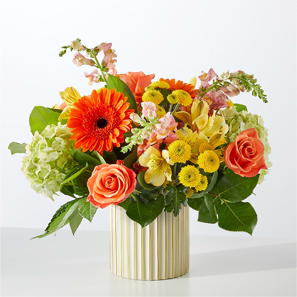 Autumn Sunshine Bouquet with Ivory Vase – SOBEY'S, Mississauga ON