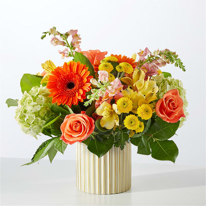 Autumn Sunshine Bouquet with Ivory Vase – SOBEY'S, Mississauga ON