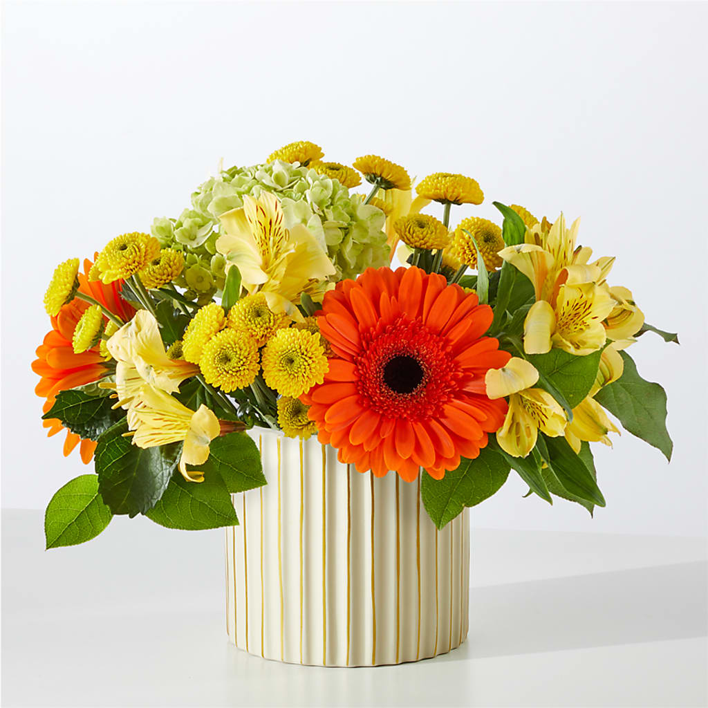 Autumn Sunshine Bouquet with Ivory Vase – SOBEY'S, Mississauga ON